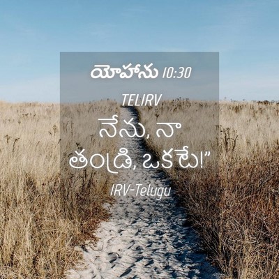Picture 04 - యోహాను 10:30 TELIRV - నేను, నా తండ్రి, - Bible Verse Picture