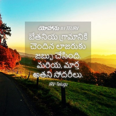Picture 04 - యోహాను 11:1 TELIRV - బేతనియ గ్రామానికి - Bible Verse Picture