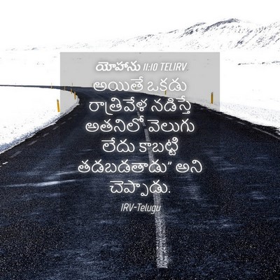 Picture 04 - యోహాను 11:10 TELIRV - అయితే ఒకడు - Bible Verse Picture