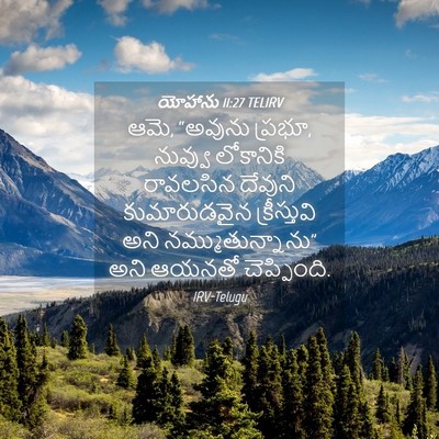 Picture 04 - యోహాను 11:27 TELIRV - ఆమె, “అవును ప్రభూ, - Bible Verse Picture
