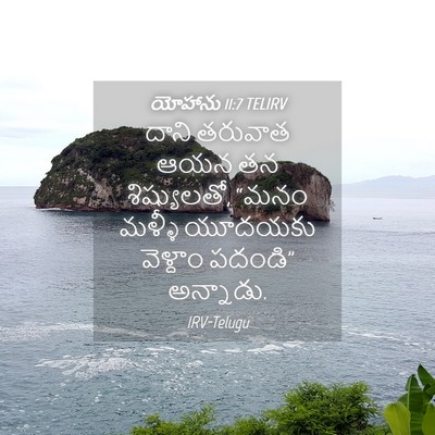 Picture 04 - యోహాను 11:7 TELIRV - దాని తరువాత ఆయన తన - Bible Verse Picture