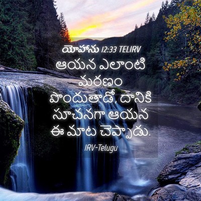 Picture 04 - యోహాను 12:33 TELIRV - ఆయన ఎలాంటి మరణం - Bible Verse Picture