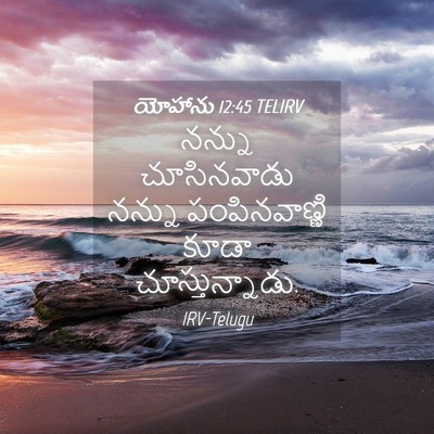 Picture 04 - యోహాను 12:45 TELIRV - నన్ను చూసినవాడు - Bible Verse Picture