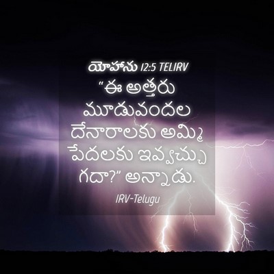 Picture 04 - యోహాను 12:5 TELIRV - “ఈ అత్తరు - Bible Verse Picture