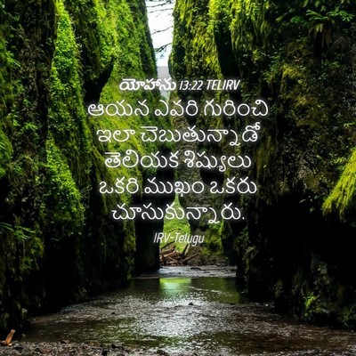 Picture 04 - యోహాను 13:22 TELIRV - ఆయన ఎవరి గురించి - Bible Verse Picture
