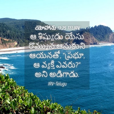 Picture 04 - యోహాను 13:25 TELIRV - ఆ శిష్యుడు యేసు - Bible Verse Picture