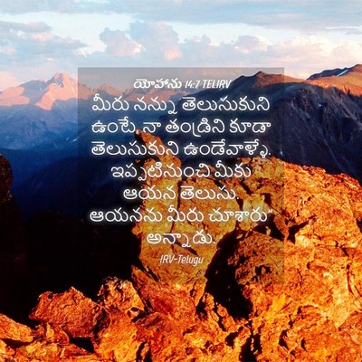Picture 04 - యోహాను 14:7 TELIRV - మీరు నన్ను - Bible Verse Picture