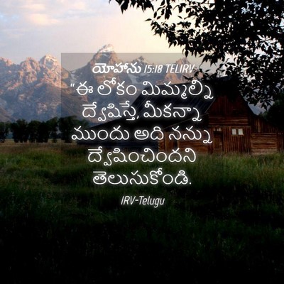 Picture 04 - యోహాను 15:18 TELIRV - “ఈ లోకం మిమ్మల్ని - Bible Verse Picture