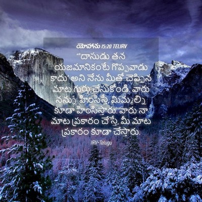 Picture 04 - యోహాను 15:20 TELIRV - “‘దాసుడు తన - Bible Verse Picture