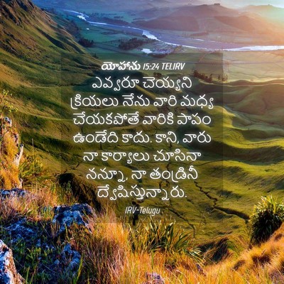 Picture 04 - యోహాను 15:24 TELIRV - ఎవ్వరూ చెయ్యని - Bible Verse Picture