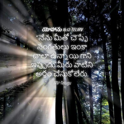 Picture 04 - యోహాను 16:12 TELIRV - “నేను మీతో చెప్పే - Bible Verse Picture
