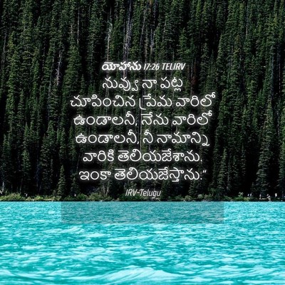 Picture 04 - యోహాను 17:26 TELIRV - నువ్వు నా పట్ల - Bible Verse Picture