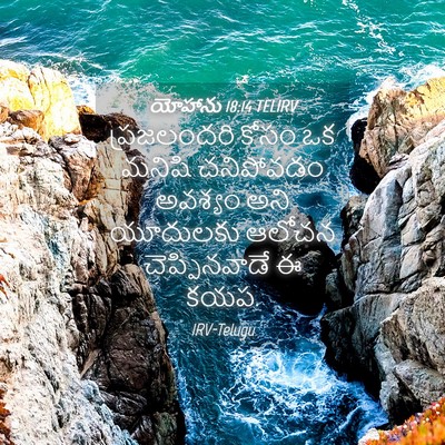 Picture 04 - యోహాను 18:14 TELIRV - ప్రజలందరి కోసం ఒక - Bible Verse Picture