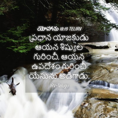 Picture 04 - యోహాను 18:19 TELIRV - ప్రధాన యాజకుడు - Bible Verse Picture