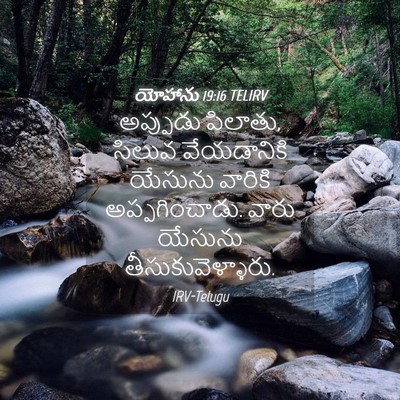 Picture 04 - యోహాను 19:16 TELIRV - అప్పుడు పిలాతు, - Bible Verse Picture