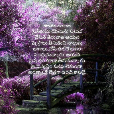 Picture 04 - యోహాను 19:23 TELIRV - సైనికులు యేసును - Bible Verse Picture
