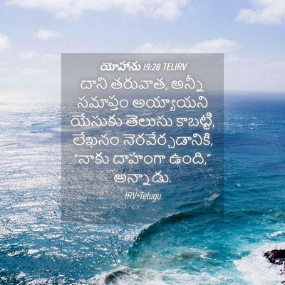 Picture 04 - యోహాను 19:28 TELIRV - దాని తరువాత, అన్నీ - Bible Verse Picture