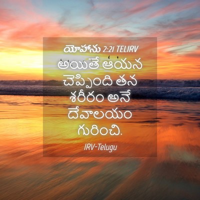 Picture 04 - యోహాను 2:21 TELIRV - అయితే ఆయన - Bible Verse Picture