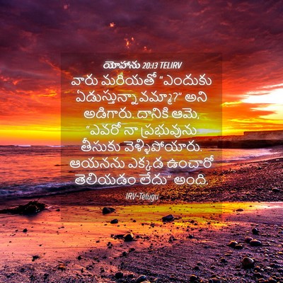 Picture 04 - యోహాను 20:13 TELIRV - వారు మరియతో - Bible Verse Picture