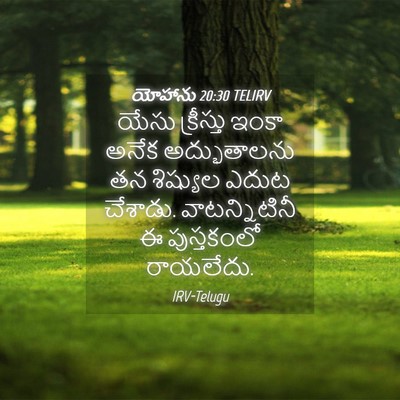Picture 04 - యోహాను 20:30 TELIRV - యేసు క్రీస్తు - Bible Verse Picture