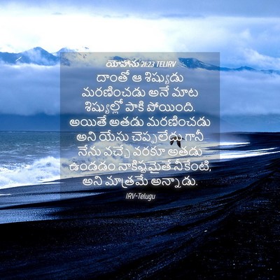 Picture 04 - యోహాను 21:23 TELIRV - దాంతో ఆ శిష్యుడు - Bible Verse Picture