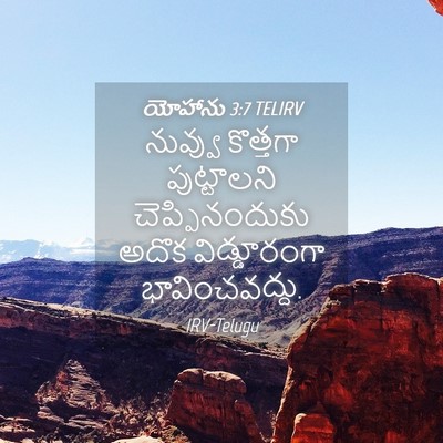 Picture 04 - యోహాను 3:7 TELIRV - నువ్వు కొత్తగా - Bible Verse Picture