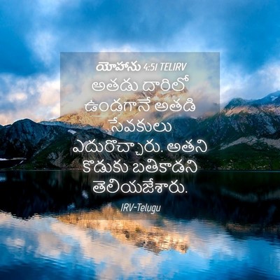 Picture 04 - యోహాను 4:51 TELIRV - అతడు దారిలో - Bible Verse Picture