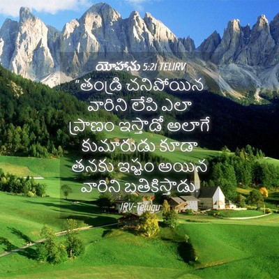 Picture 04 - యోహాను 5:21 TELIRV - “తండ్రి చనిపోయిన - Bible Verse Picture