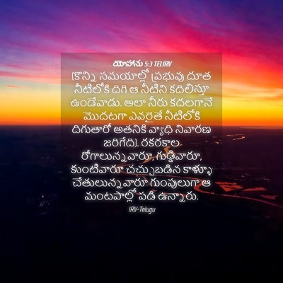 Picture 04 - యోహాను 5:3 TELIRV - (కొన్ని సమయాల్లో - Bible Verse Picture