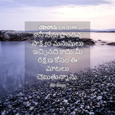 Picture 04 - యోహాను 5:34 TELIRV - కానీ నేను పొందిన - Bible Verse Picture
