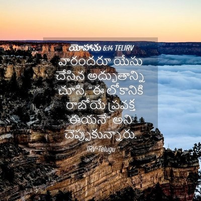Picture 04 - యోహాను 6:14 TELIRV - వారందరూ యేసు - Bible Verse Picture