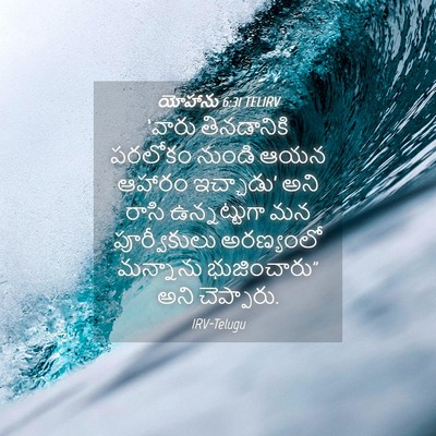 Picture 04 - యోహాను 6:31 TELIRV - ‘వారు తినడానికి - Bible Verse Picture