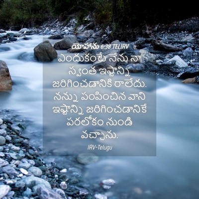 Picture 04 - యోహాను 6:38 TELIRV - ఎందుకంటే నేను నా - Bible Verse Picture