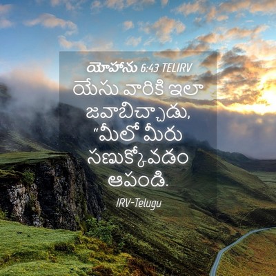 Picture 04 - యోహాను 6:43 TELIRV - యేసు వారికి ఇలా - Bible Verse Picture