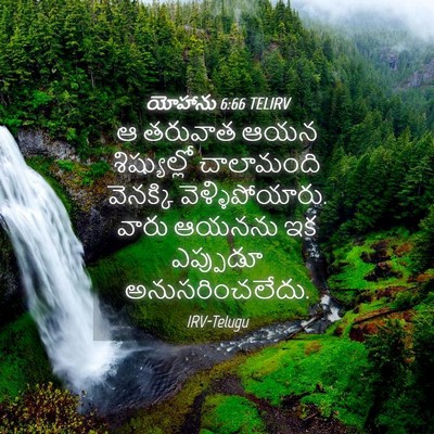 Picture 04 - యోహాను 6:66 TELIRV - ఆ తరువాత ఆయన - Bible Verse Picture