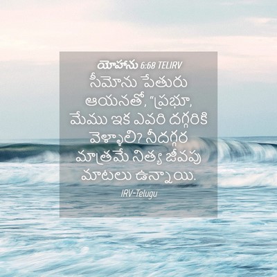 Picture 04 - యోహాను 6:68 TELIRV - సీమోను పేతురు - Bible Verse Picture