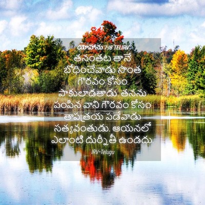 Picture 04 - యోహాను 7:18 TELIRV - తనంతట తానే - Bible Verse Picture