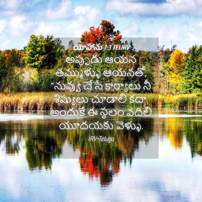 Picture 04 - యోహాను 7:3 TELIRV - అప్పుడు ఆయన - Bible Verse Picture