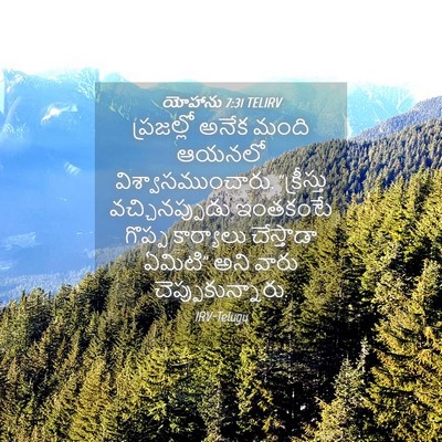 Picture 04 - యోహాను 7:31 TELIRV - ప్రజల్లో అనేక - Bible Verse Picture