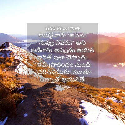 Picture 04 - యోహాను 8:25 TELIRV - కాబట్టి వారు - Bible Verse Picture