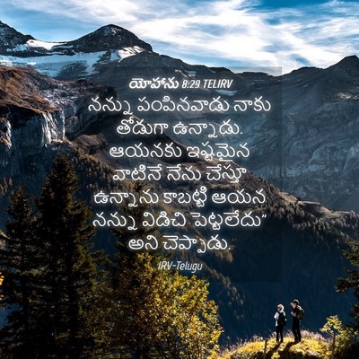 Picture 04 - యోహాను 8:29 TELIRV - నన్ను పంపినవాడు - Bible Verse Picture