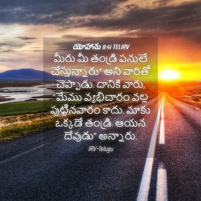Picture 04 - యోహాను 8:41 TELIRV - మీరు మీ తండ్రి - Bible Verse Picture