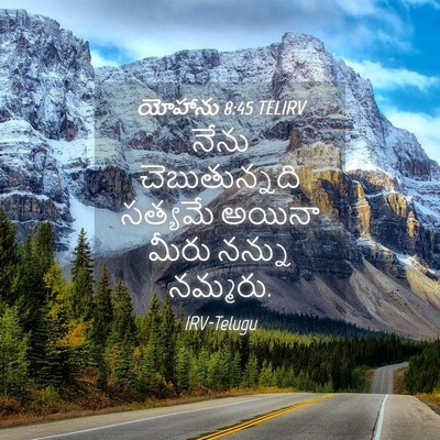 Picture 04 - యోహాను 8:45 TELIRV - నేను చెబుతున్నది - Bible Verse Picture