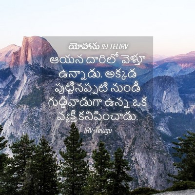 Picture 04 - యోహాను 9:1 TELIRV - ఆయన దారిలో వెళ్తూ - Bible Verse Picture
