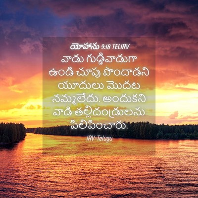 Picture 04 - యోహాను 9:18 TELIRV - వాడు గుడ్డివాడుగా - Bible Verse Picture