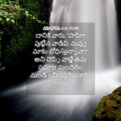 Picture 04 - యోహాను 9:34 TELIRV - దానికి వారు, - Bible Verse Picture