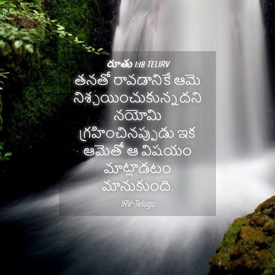 Picture 04 - రూతు 1:18 TELIRV - తనతో రావడానికే - Bible Verse Picture