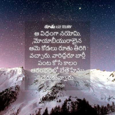 Picture 04 - రూతు 1:22 TELIRV - ఆ విధంగా నయోమి, - Bible Verse Picture