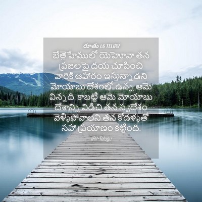 Picture 04 - రూతు 1:6 TELIRV - బేత్లెహేములో - Bible Verse Picture