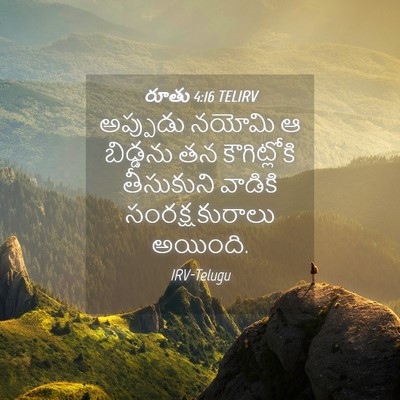 Picture 04 - రూతు 4:16 TELIRV - అప్పుడు నయోమి ఆ - Bible Verse Picture